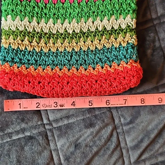 The Sak Janet Crochet Rainbow Crossbody, OS, Boho, Tomato Girl, Festival - Picture 3 of 11